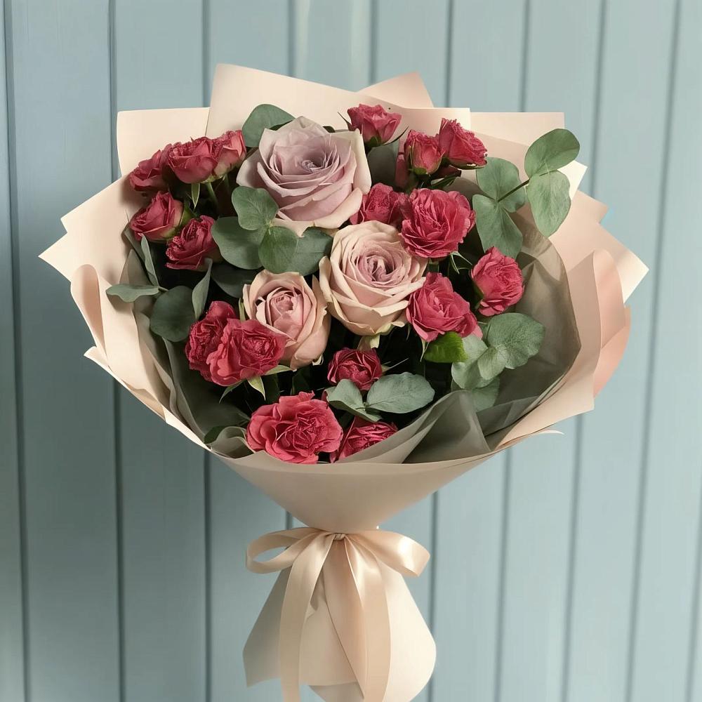 Букет цветов из: Гвоздики и Розы в Лапино
