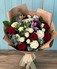 Букет цветов из:  Розы и Альстромерии #REPLACE_PRED# Лапино