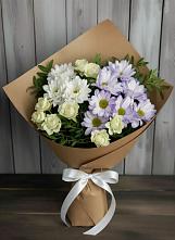 Букет цветов из:  Хризантемы и Розы в Лапино