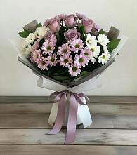 Букет цветов из:  Хризантемы и Розы в Лапино