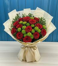 Букет цветов из:  Розы и Хризантемы в Лапино