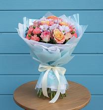 Букет цветов из:  Хризантемы и Розы #REPLACE_PRED# Лапино