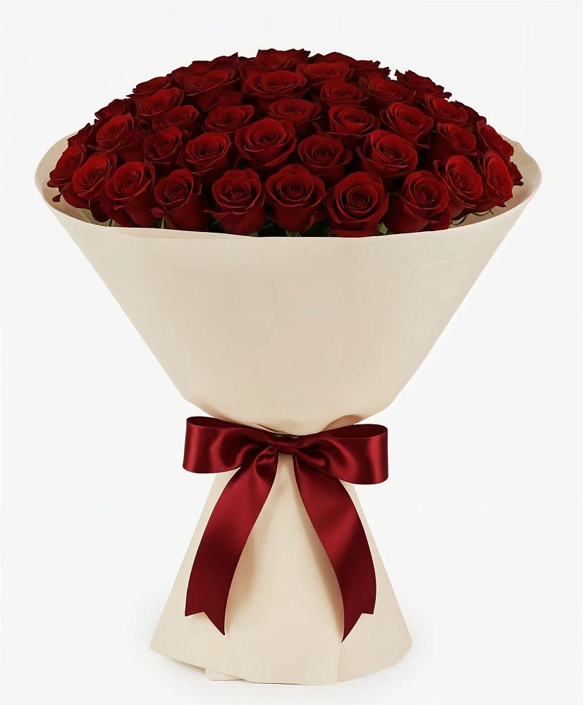 Букет 101 Бордовая роза Блэк Бакарра в Лапино