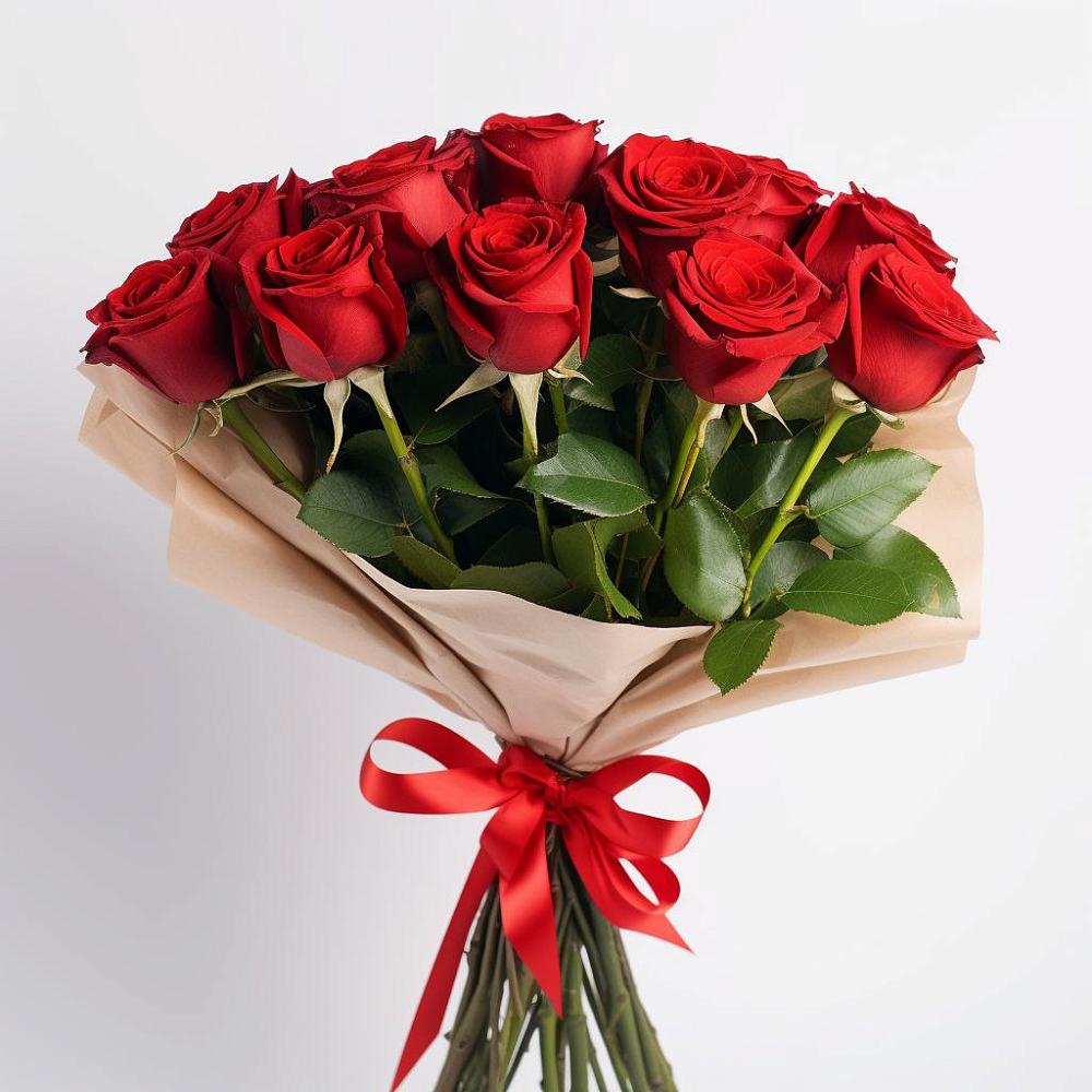 Букет 11 Красных роз Эдлесс Лав в Лапино