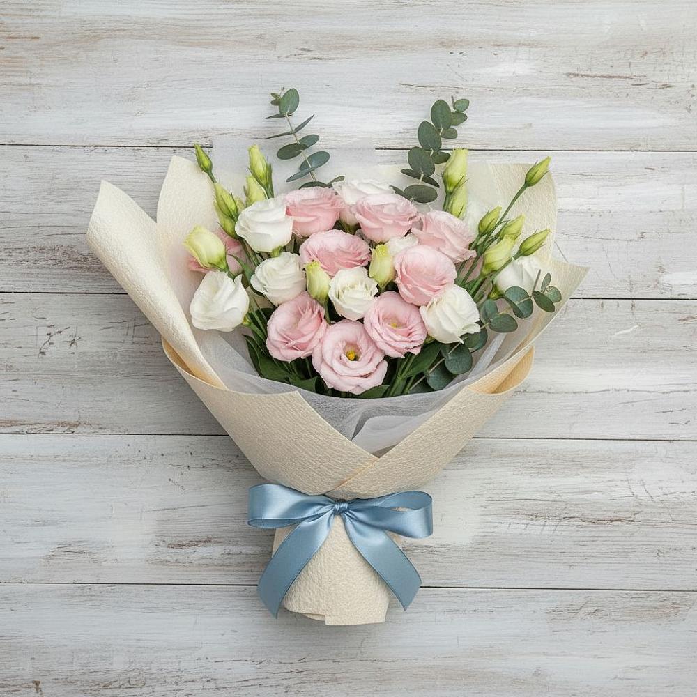 Букет цветов из: Лизиантусы в Лапино